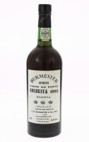 Lote 163 - PORTO BURMESTER RESERVA 1985 - Garrafa de vinho do Porto, Colheita 1985, Reserva, J.W. Burmester & Ca, (750ml - 20%vol.). Nota: garrafa idêntica à venda por € 95. Consultar valor indicativo em https://www.garrafeiranacional.com/1985-burmester-c