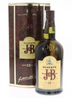 Lote 378 - WHISKY J & B 15 ANOS - Garrafa de Whisky, J & B, Aged 15 Years, Reserve, Finest Old Scotch Whisky, Justerini & Brooks, Escócia, (700ml - 40%vol.). Nota: em caixa de metal original