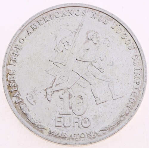 Lote 23 - PORTUGAL, MOEDA DE 10 EUROS EM PRATA 500, ANO 2007 - Moeda da República Portuguesa de 2007, "Maratona". Peso indicativo: 27 g. Dim: 40 mm (diâmetro). Nota: sem classificação atribuída pela Oportunity Leilões, cabe ao licitante atribuir a classif