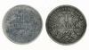 Lote 82 - ALEMANHA, MOEDAS DE 1 MARCO EM PRATA 900, ANOS 1875 E 1909 - 2 moedas em prata de 1 Mark de 1875 e 1909. Peso indicativo 5.5 g. Dim: 24 mm (diâmetro). Nota: sem classificação atribuída pela Oportunity Leilões, cabe ao licitante atribuir a class - 3