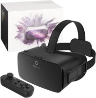 Lote 370 - Headset DESTEK V5 VR, concebido para oferecer uma experiência de realidade virtual imersiva, transformando os smartphones em dispositivos VR. É compatível com a maioria dos smartphones de 4,7 a 6,8 polegadas, suportando os modelos iPhone e Andr