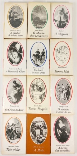 Lote 20 - A PESTE; O MONTE DOS VENDAVAIS; TERESA RAQUIN; OS CRIMES DO AMOR; DAMA DAS CAMÉLIAS; A RELIGIOSA; PRINCESA DE CLÈVES; A MULHER DOS 30 ANOS... 12 OBRAS - Albert Camus; Diderot; Alexandre Dumas; Emily Brontë; Marquês de la Fayette; Gorki; George E