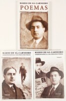 Lote 26 - CORRESPONDÊNCIA COM FERNANDO PESSOA (1912-1916). (2 VOLS); POEMAS - Mário de Sá-Carneiro; edição de Teresa Sobral Cunha, Lisboa, Círculo de Leitores, 2004. Edições em capa dura. Óptimos exemplares. Miolos limpíssimos. Nota: carimbo de posse