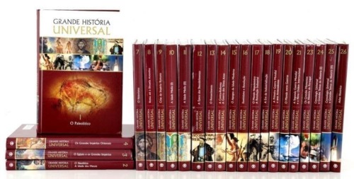 Lote 57 - GRANDE HISTÓRIA UNIVERSAL: O PALEOLÍTICO; O NEOLÍTICO. A IDADE DOS METAIS; O EGIPTO E OS GRANDES IMPÉRIOS; OS GRANDES IMPÉRIOS ORIENTAIS; O HELENISMO; ROMA ATÉ À DINASTIA ANTONINA; CRISE DO IMPÉRIO ROMANO; A IDADE MÉDIA; A ÉPOCA DOS DESCOBRIMENT