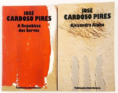 Lote 63 - 1ªS EDIÇÕES: ALEXANDRA ALPHA; A REPÚBLICA DOS CORVOS. 2 OBRAS - José Cardoso Pires, Lisboa, Publicações Dom Quixote, 1987; 1988. 2 obras. Primeiras edições. Encadernações editoriais em brochura. Bons exemplares. Miolos em muito bom estado de con