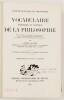 Lote 137 - VOCABULAIRE TECHNIQUE ET CRITIQUE DE LA PHILOSOPHIE - André Lalande, Paris, Presses Univeritaires de France, Paris, 1951. 1301 pp. Obra de grande fôlego. Referência internacional. Encadernação editorial em tela com títulos dourados na lombada. - 2