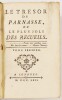 Lote 139 - LE TRESOR DU PARNASSE OU LE PLUS JOLI DES RECUEILS. TOME PREMIER - [Martin et Laurent-Pierre Beranger Couret de Villeneuve], Londres, [s.n.] 1762. Raríssima peça setecentista. Encadernação inteira em pele com ferros e gravações a ouro e título - 2