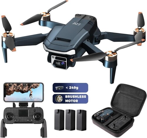 Lote 10 - CHUBORY A77 Drone está equipado com um motor brushless durável que proporciona um tempo de voo super longo de até 84 minutos. Este quadricóptero com câmara 2K HD é ideal para principiantes e tem caraterísticas avançadas como WiFi FPV, Follow Me,