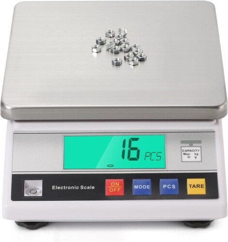 Lote 14 - Balança Industrial Digital de Laboratório CGOLDENWALL 10kg oferece alta precisão com uma exatidão de 0,1g e uma capacidade de pesagem até 10kg. Possui um sensor de alta sensibilidade incorporado, pés ajustáveis e uma bolha de nível para garantir