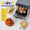 Lote 60 - Fritadeira de Ar Quente de 23L com Grande Capacidade é um forno multifuncional que oferece uma maneira prática e saudável de cozinhar sem óleo. Com 3 camadas de espaço interno, ela permite preparar diferentes pratos simultaneamente. A potência d - 2