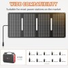 Lote 61 - Powkey Power Station com painel solar é uma solução de energia portátil de 99Wh/27000mAh, perfeita para campismo, pesca e viagens em autocaravanas. Inclui um painel solar dobrável de 40 W e uma variedade de opções de carregamento. A estação de a - 2