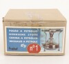 Lote 191 - PRABHAT, FOGÃO A PETRÓLEO - Modelo Nº 1, em latão com grellha e acessórios. Dim: 22 cm. Nota: sem uso, em caixa de origem com instruções - 4