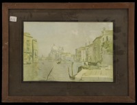 Lote 85 - LE GRAND CANAL A VENISE - Impressão decorativa sobre papel, motivo "Le Grand Canal a Venise". Dim: mancha 19x29 cm. Dim: moldura 32x42 cm