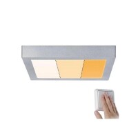 Lote 4 - Candeeiro de teto Paulmann 79800 LED CARPO é uma luminária versátil e elegante com um módulo LED integrado de 16 W, ideal para interiores modernos.
Com um acabamento cromado mate e iluminação branca quente com temperatura de cor ajustável (2300K,