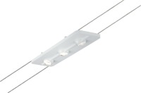 Lote 34 - Pack de 6 Candeeiros Paulmann 941.64 2Line Panel Luke Wire Light Rope Candeeiro com três lâmpadas de 1,8W 24V DC em plástico branco e metal Iluminação compacta e eficiente para espaços habitacionais A fonte de alimentação é eléctrica com fio Dim