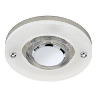 Lote 58 - Pack de 9 Projetores Briloner LED de encastrar para casa de banho, 5W, 230V, IP44. Fabricado em metal e vidro com acabamento cromado mate, possui um módulo LED integrado que emite luz branca quente a 3000K, produzindo um fluxo luminoso de 400 lm