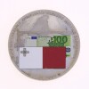 Lote 97 - MEDALHA TOKEN DE 100 EUROS - Medalha em cuproníquel com nota de 100 euros ebandeira de maltaem frente ao mapa da Europa e uma ponte e reverso com o "rapto da europa" e mapa da europa. Legenda "European Currency Europäische Währung Monnaie Europe - 2