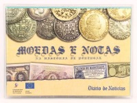 Lote 151 - MOEDAS E NOTAS NA HISTÓRIA DE PORTUGAL - Colecção Moedas e Notas na História de Portugal, edição Diário de Notícias, com 43 moedas e catálogo com notas. Dim: 22x30 cm