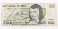 Lote 165 - MÉXICO, NOTA - Nota de 200 pesos, Banco de Mexico, de 18 de Outubro de 2000, série CE.Nota: sem classificação atribuída pela Oportunity Leilões, cabe ao licitante atribuir a classificação e a valorização que entender correta