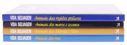 Lote 75 - "VIDA SELVAGEM", LIVROS - Conjunto de 4 livros com os títulos " Animais das regiões polares", " Animais dos mares e oceanos, "Animais do litoraise ilhas" e "Animais dos rios". edição Selecções Reader´s Digest, capa dura, ilustrados. Nota: com si