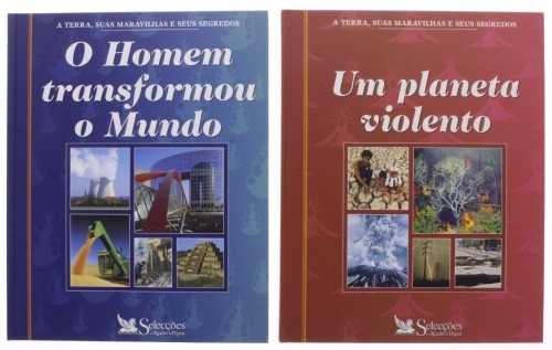 Lote 77 - CONJUNTO DE LIVROS - Conjunto de 2 livros com os títulos " A terra, suas maravilhas e seus segredos - O Homem transfomou o mundo", de 1999, edição Selecções Reader´s Digest, capa dura, ilustrado e "A terra, suas maravilhas e seus segredos - Um p