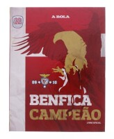 Lote 80 - "BENFICA CAMPEÃO, 2009/10", LIVRO - Livro oficial "Benfica Campeão", por A Bola, de 2010, capa dura, ilustrado