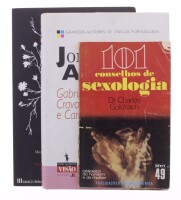 Lote 85 - CONJUNTO DE 3 LIVROS - Conjunto composto por "101 conselhos de sexologia", "Gabrela, cravo e canela" e "A Bruxa de Oz". Nota: com sinais de uso e armazenamento