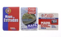 Lote 173 - CONJUNTO DE 3 MAPAS- Conjunto composto por 3 mapas do ACP - "Mapa do estado das estradas 1985/6", "Mapa das estradas - 90 º edição" e "Mapa das estradas 2002/2003". Nota: com sinais de uso e armazenamento