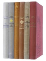 Lote 213 - CONJUNTO DE 6 LIVROS - Conjunto composto pelos seguintes títulos "Les Aventures de Tom Sawyer", de Mark Twain, " Les bijoutiers du Clair de Lune", de Albert Vidalie, "La petit Fadette", por George Sand, "Dix heures et demie du soir en été", por