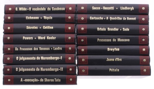 Lote 218 - "OS GRANDES JULGAMENTOS", LIVROS - Conjunto de 15 livros, edição Amigos do Livro Editores Lda, capa dura, ilustrado. Nota: com sinais de armazenamento