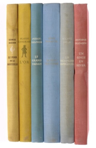 Lote 257 - CONJUNTO DE 6 LIVROS - Conjunto composto pelos seguintes títulos "Les Trompeuses espérances" de Michel Déon, "La nuit des temps", por René Barjavel, " Le grand dadais", por Bertrand Poirot-Delpech, "L`Or - la merveilleeuse histoire da Général J