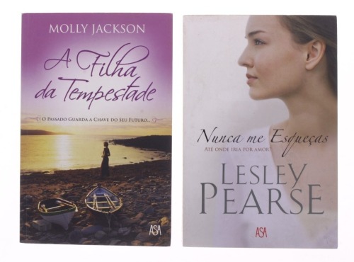 Lote 269 - CONJUNTO DE 2 LIVROS - Conjunto de livros com os seguintes títulos " Nunca me Esqueças - até onde iria por amor" de Lesley Pearse e "A filha da Tempestade" por Molly Jackson. Nota: com sinais de uso e armazenamento