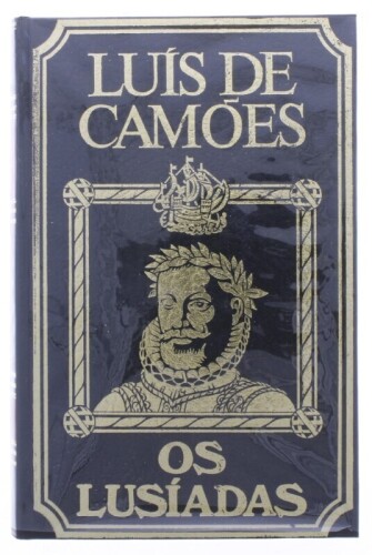 Lote 284 - "OS LUSÍADAS", LIVRO - por Luís de Camões, de 1984, edição Círculo de Leitores, de capa dura com cercadura a dourado, ilustrado.