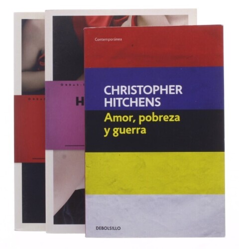 Lote 287 - CONJUNTO DE 3 LIVROS - Conjunto composto pelos livros "Amor, probreza y guerra" de Christopher Hitchens, " A história de O" de Pauine Reage e "Emmanuelle" de Emmanuelle Arsan. Nota: com sinais de uso e armazenamento