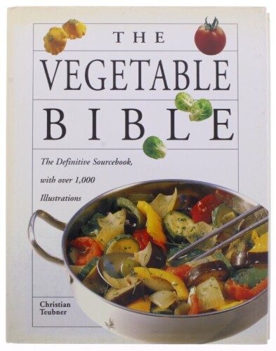 Lote 289 - THE VEGETABLE BIBLE", LIVRO - por Christian Teubner, de 1998, edição Chartwell Books inc., de capa dura, ilustrado Nota: com sinais de uso e armazenamento