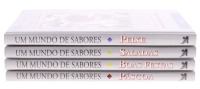 Lote 321 - "UM MINDO DE SABORES", LIVROS - Conjunto de 4 livros de culinária com os títulos "Saladas", Boas Festas", "Peixe" e "Páscoa", edição Selecções do Reader`s Digest, de capa dura. Nota: com sinais de armazenamento