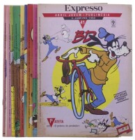 Lote 338 - BANDA DESENHADA, FASCÍCULOS - Conjunto composto por 10 fascículos de banda desenhada, numerado do 41 a 50, de 1992, por Walt Disney, edição Expresso e Abril Jovem - Publimédia, ilustrado. Nota: com sinais de armazenamento