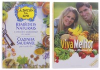 Lote 340 - CULINÁRIA, LIVROS - Conjunto de 2 livros de culinária com os títulos " Viva melhor - Com a medicina do Lar", por António J. Leal Chaves, de capa dura, e " A Botica da Avó - Remédios Naturais e conselhos tradicionais de saúde/ Cozinha saudável p