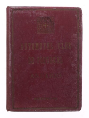 Lote 360 - "AUTOMÓVEL CLUB DE PORTUGAL ANUÁRIO", LIVRO - por Automóvel Club de Portugal, de 1926-27, capa dura, ilustrado com mapas,. Nota: com sinais de armazenamento