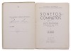 Lote 389 - "SONETOS COMPLETOS", LIVRO - por Florbela Espanca, de 1944, edição Coimbra, Livraria Gonçalves, com capa de brochura e assinatura de posse, Nota: com sinais de uso e armazenamento - 2