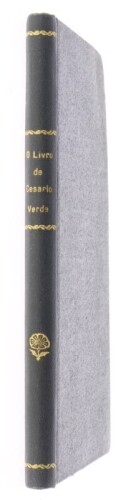 Lote 425 - "O LIVRO DE CESÁRIO VERDE", LIVRO - reimpresão textual da primeira edição feita pelo amigo Silva Pinto, de 1911, edição J.A,Rodrigues & Cª endernação de capa dura a verde e com cercadura a ouro, 3 edição, Nota: com sinais de uso e armazenamento