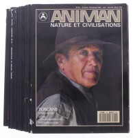 Lote 440 - "ANIMAM, NATURE ET CIVILISATIONS", REVISTAS - Conjunto de 11 revistas de diferentes anos (1991, 1992 e 1993), capas brochuras, ilustrados. Nota: com sinais de uso e armazenamento, algumas revistas com folhas soltas