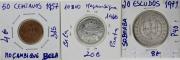 Lote 516 - Numismática - Moedas; Portugal; Lote com 50 centavos 1957, 10$00 de 1960 (em prata) e 20$00 de 1971 de Moçambique em estado BELO/SOBERBO- Cotação pelo anuário numismática 2013 - 34€