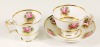 Lote 7 - PARTE DE SERVIÇO DE PORCELANA SPODE MODELO 2812 DE 1820 - conjunto de 37 peças de porcelana pioneiras da mítica fábrica inglesa Spode, pintadas à mão com decoração a dourado e em policromia, marcadas na base Spode 2812, datáveis de 1820, composto - 2