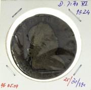 Lote 723 - Numismática, Pataco (40 Reis) D. João VI 1824, AG 05.09, valor aprox 80/180€ BC