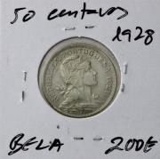 Lote 880 - Numismática - Moedas; Portugal; 50 centavos 1928 em BELO – Cotação pelo anuário numismática 2013 - 200€