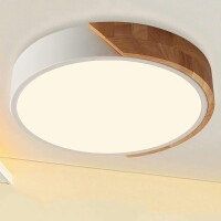 Lote 70 - Candeeiro de teto LED NICEME 24W, 4500K branco natural, 30 cm de largura. Luz economizadora de energia, sem encandeamento, com 80% de poupança de eletricidade. Design ultra-fino de 4 cm, fácil de instalar e ideal para divisões até 20 m2. Vida út