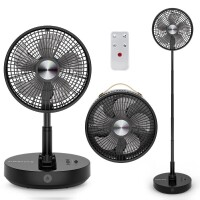 Lote 201 - Ventilador de pé Primevolve, ventilador USB com controlo remoto. Altura regulável com 4 velocidades e temporizador de 8 horas. Recarregável, ideal para o quarto, o escritório, o campismo e as viagens. O artigo provém de uma encomenda não entreg