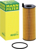 Lote 266 - Cartucho de filtro de óleo MANN-FILTER HU 831 X, elevados padrões de filtragem, vedação fiável, meio filtrante estável, para Land Rover e VW. O artigo provém de uma encomenda não entregue ao cliente, está em estado novo, nunca usado, sendo vend