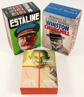 Lote 22 - MEMÓRIAS DA SEGUNDA GUERRA MUNDIAL (8 VOLS); ESTALINE. A CORTE DO CZAR VERMELHO (6 VOLS); GANDHI. A MINHA VIDA E AS MINHAS EXPERIÊNCIAS COM A VERDADE (5 VOLS). 3 OBRAS - Winston Churchill, Lisboa, Texto, 2014; Simon Sebag Montefiore, Lisboa, Exp